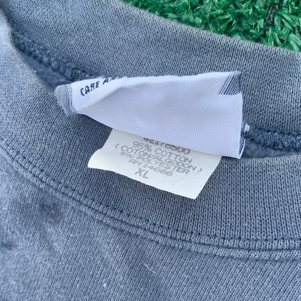 Gray Graphic Crewneck Sweatshirt with Yellow Accents